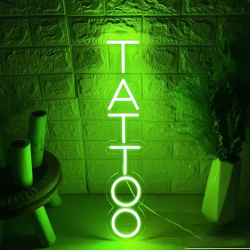 Tattoo Neon Sign Tattoo Studio for Tattoo Shop Office Neon Light Sign Tattoo Wall Decor Neon Light Dimmable Tattoo Salon Led Light, Tattoo Artist Neon Sign,Logo Tatto Bar Light