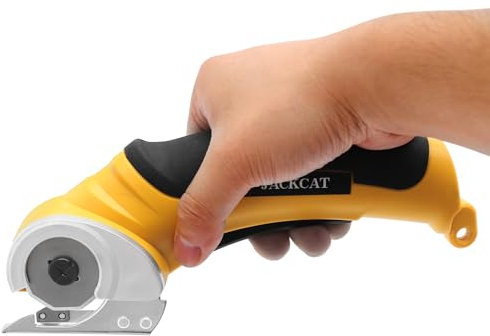 Elektrische Schere Akku-Schere Hand-Stoffschneider Kabellose Rollschneider mit Sicherheitssperre Universalschneider 2000MAh 240rpm Teppich Elektrische Schere für Handtaschen Nähen Hausgemachte Kostüme