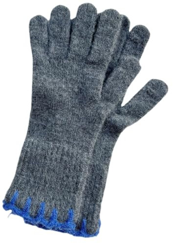 JINZIJINYU Winter Handschuhe Damen Touchscreen Fleece Touchscreen Handgefertigte Hakenhandschuhe Aus Wolle Für Damen Im Winter Fahrrad Fingerhandschuhe Grau