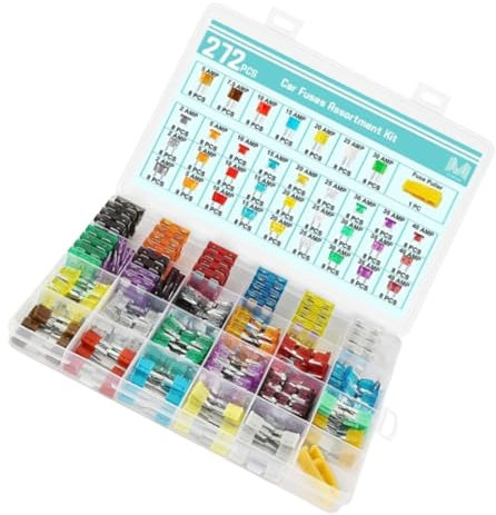Haodream 272pcs Auto Sicherungen Sortiert 2A 5a 15a 20a 25a 35a 40a Auto Sicherungen Sortiment Auto Sicherungen Mit Puller