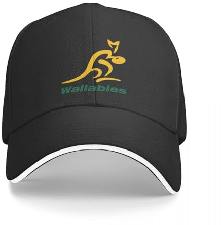 CIZIEOE Baseballcap Australien Rugby Wallabies gelb Wallaby Angeln Hut Weihnachten