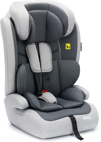 Fillikid Autositz Olli Exklusiv | Kindersitz i-Size R129 | Autokindersitz für Kinder 76-150 cm | Verstellbare Kopfstütze & Komfortpolsterung | Sitzerhöhung Wächst mit Ihrem Kind