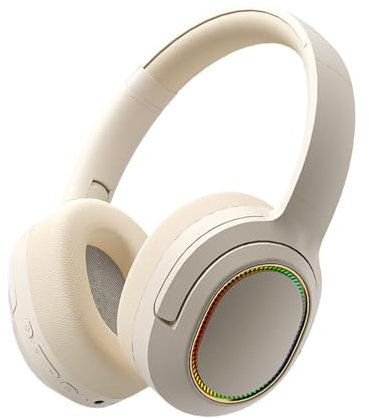 Jingmiger Casque Audio sans Fil | Casque sans Fil Bureau,Casque Over-Ear Ergonomique Léger et Pliable pour Plage, Sport et Jeux