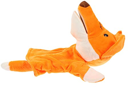Vaguelly Kuschelige Handpuppe aus Plüsch Interaktive Tierfigur Fuchs für Puppenspielzeug Motorischen Fähigkeiten und Kreativen Erzählweise für Eltern Junge Mädchen Interaktion
