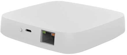 Gateway ZigBee 3.0 mit Ethernet-Verbindung, Smart Domotic Hub, TUYA App und Smart Life, unterstützt bis zu 30 Geräte, 5V 1A, 94 x 94 x 22 mm, Weiß