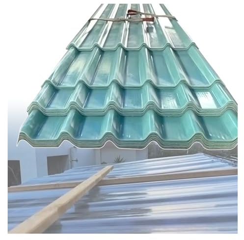 Transparente Wellplatte 1.2 mm Tageslichtplatten Wasserdicht Polycarbonat-Dachplatten für Terrassen Balkon Vordach Markisen, UV-Beständig Klare Wandblech Dachblech(14 Piece,35x43in)
