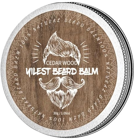 Mustache Wax for Men - Strong Hold Men Beard Styling Balm,Nourishing Hair Control Wax Moustache Care Supplies for Special Occasions Dating Daily Work Dad Grandpa Son Husband (Cedarwood)