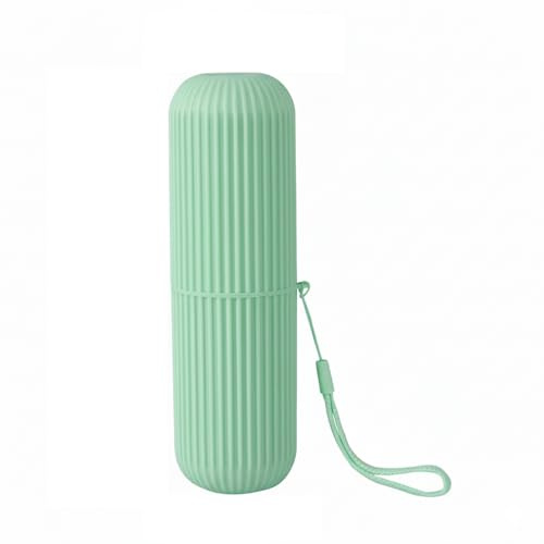 CABLEPELADO - Gobelet porte-brosse à dents pour voyage | Boîte de rangement hygiénique pour pâtes et brosses | Utilisation polyvalente dans le camping et la salle de bain | Vert