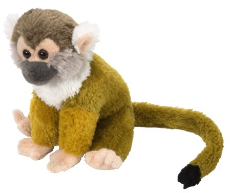 Wild Republic 11912 Plüsch Totenkopfäffchen Cuddlekins Kuscheltier, Plüschtier, 20cm