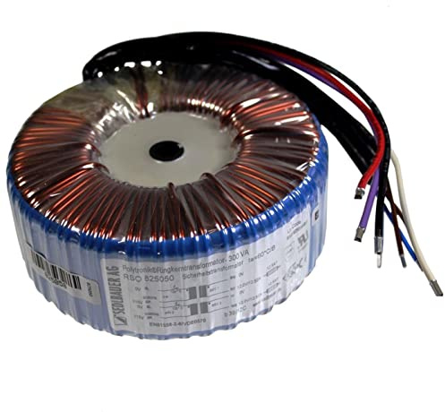 Lumonic transformador toroidal 300VA 2x12V para sistemas de audio, industriales, halógenos y de vía - tensión de entrada 230V - tensión secundaria 24V - modelo RSO-825050