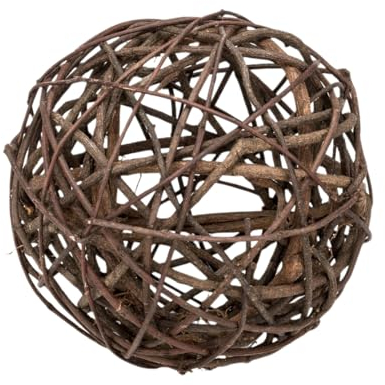 NaDeco Brunch Ball Natur, Durchmesser ca. 16cm | Regenkugel | Rankenkugel | Rattanball | Rattankugel | Rebenhügel | Dekokugel | Dekobälle | Weidenkugel | Weidenbälle | Naturkugel