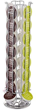 Quailitas 32 Coffee Pod Holder For Dolce Gusto Coffee Capsule Holder, Compact Design, Silver Finish | Coffee Machine Accessories