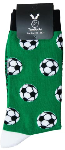 TwoSocks Football Socks Men & Women medias divertidas y divertidas como regalo, algodón, talla única (fútbol)
