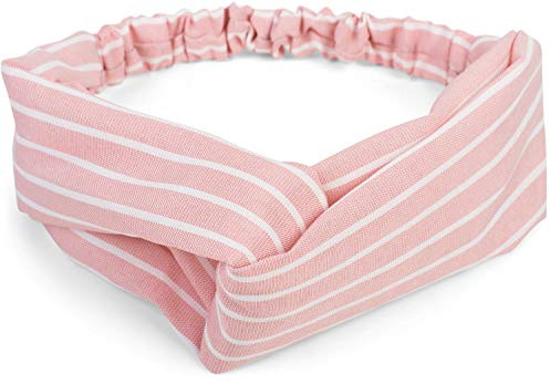styleBREAKER dam hårband med ränder mönster, vridna knutar och gummiband, pannband, Pinup, Rockabilly 04026038
