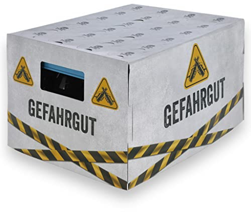 Biergeschenkverpackung Bierkasten Geschenkverpackung Bierkasten-Verpackung Bierkastenhülle zum Aufstecken, Männergeschenk (Gefahrgut)