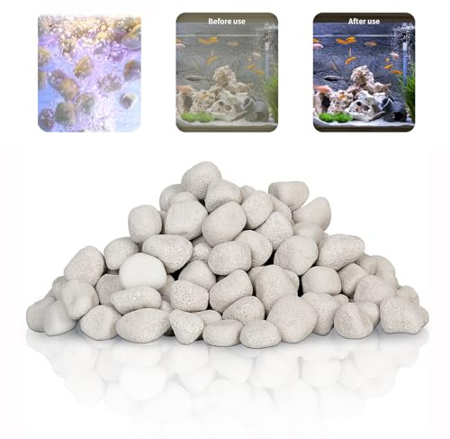 boxtech Aquarium Biological Filter Media, 1.2 Inch Floating Ceramic Bio Media with Porous Massive Surface Area for Freshwater and Saltwater Fish Tank（400G）