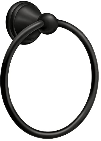 Moen DN8486BL Preston Towel Ring, Matte Black