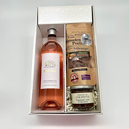 Caja de regalo Galopin Rosé +1 Chouchou Almendras Praliné y Pimiento Dulce(100g) +1 Tapenade negro(100g)