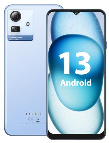 CUBOT Note 50 (2024) Teléfono Móvil Libres Android 13, 16GB + 256GB/1TB TF, Cámara 50MP Moviles, 6,56 FHD+, 5200mAh Smartphone, Azul