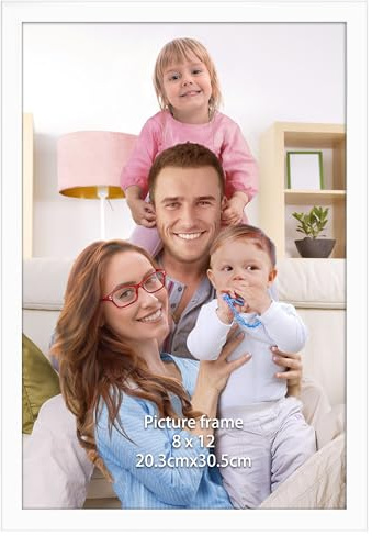 Giftgarden Weiße Bilderrahmen 20x30 cm, Moderner Fotorahmen für 30x20 Foto und Bilder, Glattes Schlankes Design, Wand- oder Tischaufsteller - Einzel | für 30x20 Foto und Bilder, Glattes Schlankes Design, Wand- oder Tischaufsteller - Einzel