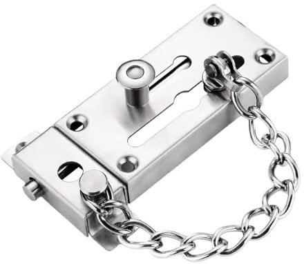 TüRkette Anti-Diebstahl-Türkette mit Schlossriegel, Eingangstür, Hauptsicherheitsverriegelung, Türbeschläge, Edelstahl-Sicherheitskettenschutz (Color : B)