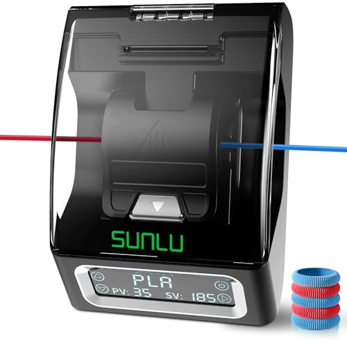 SUNLU Official Filament Verbinder mit 200 PTFE Hülsen, SUNLU Filament Connector für 3D Drucker Filament 1,75mm 240°C Schnellheizung – Kompatibel mit PLA PETG TPU ABS PA Nylon, Einfach zu Bedienen