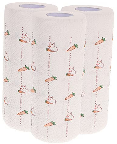 ORFOFE 3rouleaux Papier Alimentaire Absorbant Anti-graisse De Motifs De Nettoyage Pour Cuisine Pour Éliminer Huile Et