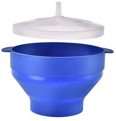 Mikrowelle Popcorn Popper - Silikon Popcorn Maker Mikrowelle | Hitzebeständiger Popcorn Mikrowelle Popper | Praktische Popcorn Schüssel mit Deckel Silikon Popcorn Schüssel für Küche, Restaurant