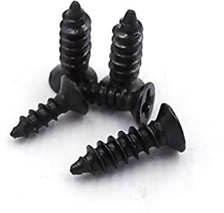 iplusmile 100pcs Black M4x25mm Cross Countersunk Flat Head Self-tapping Screws for Drywall Wallboard and Wood Applications