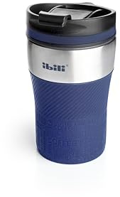 IBILI - Vaso Doble Pared Sport Zafiro, 260 ml, Acero inoxidable, Hermético, Azul