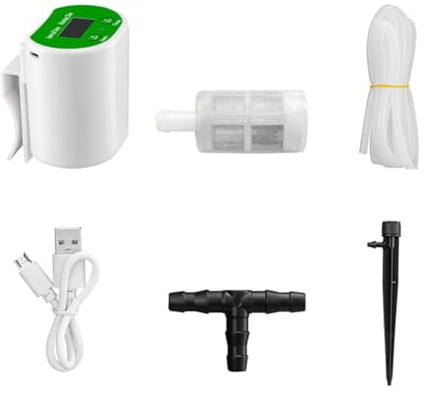 Cetfuro Macchina di irrigazione intelligente Sistema di irrigazione digitale Strumenti da giardino Timer d'acqua Irrigatori Regolabili(A)