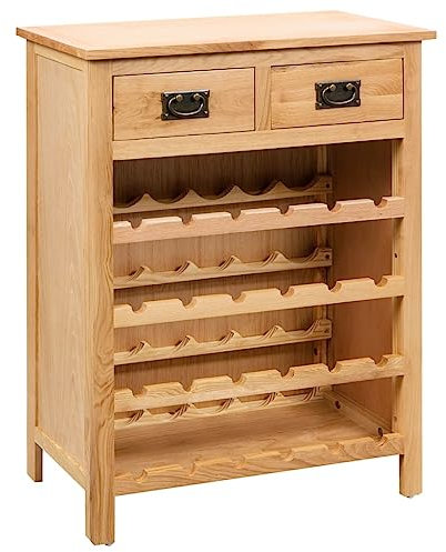 UJCHVHN Home Garden Weinschrank 72x32x90 cm Massivholz Eiche