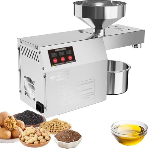 GAYAYAS 820W Commerciale Noci Semi Olio Grinder, Macchina Automatica per la spremitura dell'olio, espulsore estrattore Olio, Acciaio Inossidabile Freddo Caldo pressa