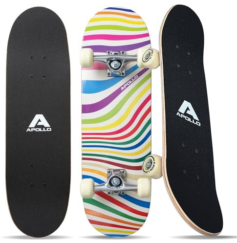 Apollo Skateboard - Retro Colors - Kinderskateboard 71cm, ABEC 3