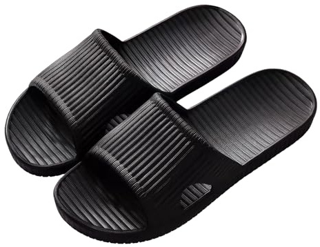 Milaloko Femmes Hommes Chaussons de Douche Open Toe Sliders D'été Sandales Antidérapantes Unisex Slip On Chaussons pour la Maison Salle de Bains Intérieure Piscine