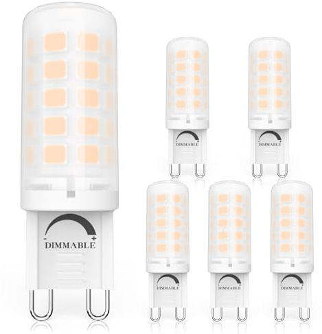 G9 LED Dimmbar 6er, 3000K AC220-240V 3W Ersatz 40W G9 Halogenlampe, 3W Glühbirne LED Leuchtmittel für Drinnen und Draußen Schmücken Beleuchtung Kein Flackern Glühlampe Table lamp