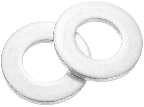 QUARKZMAN Rondelles Plates en Aluminium,50 Pièces M10x20x2mm Rondelles Metal M10, Bagues de Montage de Sécurité Ronde Fixation Outils pour Vis, Boulons, Accessoires, Charnières de Porte
