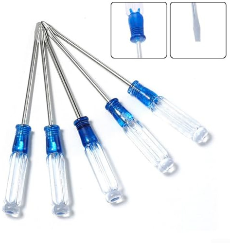 5 kleine Schraubendreher, 130 mm, magnetisch, Set für Heimwerker und Elektronik-Reparatur (Schlitzschraubendreher)