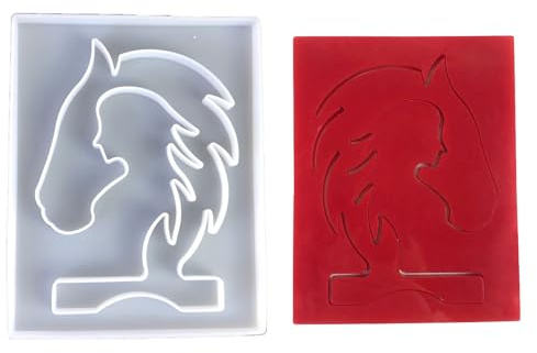 Esculturas de cabeza de caballo, moldes de silicona baratos para niñas, molde de resina epoxi, adorno hecho a mano, molde de silicona para manualidades de caballos
