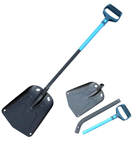 Yardenfun Pelle à Neige et Grattoir à Glace pour Voiture Long Manche Aluminium Grattoir Pliable pour Dégivrage sans Rayures