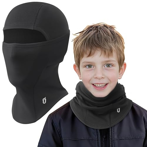 GEAR WEAR Kinder Sturmhaube Winter, Warm Weiches Fleece Winddicht Gesichtsmaske Unter Helm Fahrrad Skimaske für Jungen Mädchen