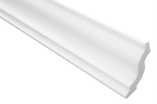 Marbet Deckenleisten aus Styropor XPS - Hochwertige Stuckleisten leicht & robust im modernen Design - (20 Meter Sparpaket E-05-40x45mm) Wandleiste