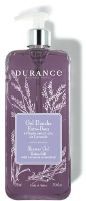 Durance Lavender Marseille Shower Gel 750ml - Body Wash With Almond & Olive Oils - Gently Cleanses, Hydrates & Softens Skin - Vegan Friendly
