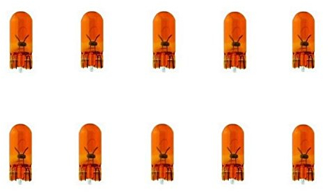 10x WY5W T10 12V 5W W2,1x9,5d BLINKER BLINKLEUCHTEN ORANGE AMBER LAMPEN SEITENBLINKER 10 STÜCK FALTSCHACHTEL Jurmann® LongLife & Erschütterungsfest