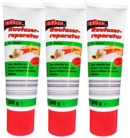 12 x Brücol Raufaserreparatur für innen 300g, Fertig-Spachtel, Reparaturspachtel