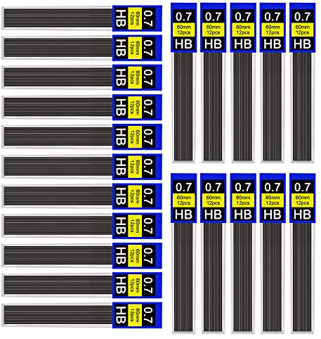 DECARETA 360 Stück Bleistiftminen 0.7mm HB Ersatzminen Druckbleistift Minen Feinminen aus Harz und Graphit Druckbleistiftminen für Feinminenstift Automatische Bleistifte Schule Büro Kunst