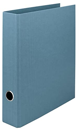 Rössler SOHO Ordner A4 schmal | Ordner DIN A4 | Aktenordner A4 | Ordner schmal mit Griffloch | DIN A4 Ordner mit Hebelmechanik | 320 x 285 x 65 mm | 1 Stück | Farbe: Blau | Denim | Aktenordner mit Hebelmechanik und Griffloch für Dokumente, Unterlagen und Büroorganisation
