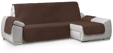 Textilhome Chaiselonguebezug Circus Rechts 200 cm Sofaschoner Braun wendbar | Schützt Sofa vor Flecken, Tierhaaren und Kratzern. Pflegeleicht, waschbar und ideal für täglichen Gebrauch. Strapazierfähig.