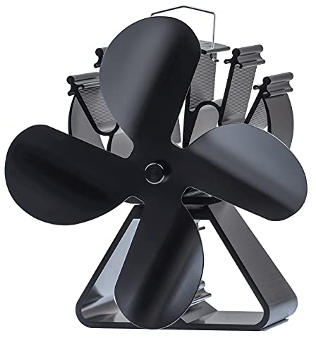 HAWCAFU Stove Log Burner Wood Burner Fireplace Fire Fan for Wood Burning Top Heat Powered woodburner Stove Fan