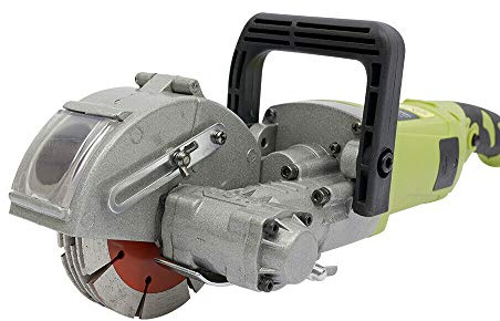 4000W KreissäGe Elektro Wall Chaser mit 5 X 125mm Slotter,Elektrische SchlitzfräSe,WandfräSe SäGeblatt für Holz-, Weichmetall, Fliesen- und Kunststoffschnitte